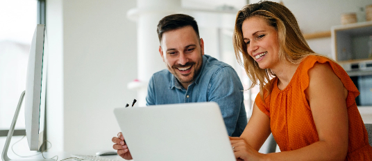 Man and woman at office