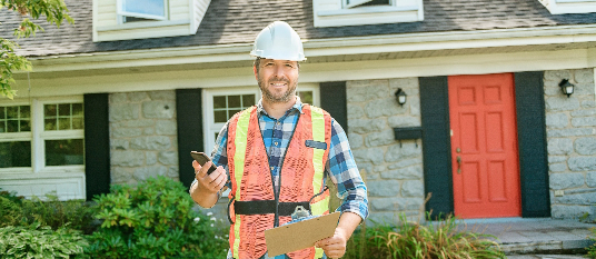 Man visiting home to install heater