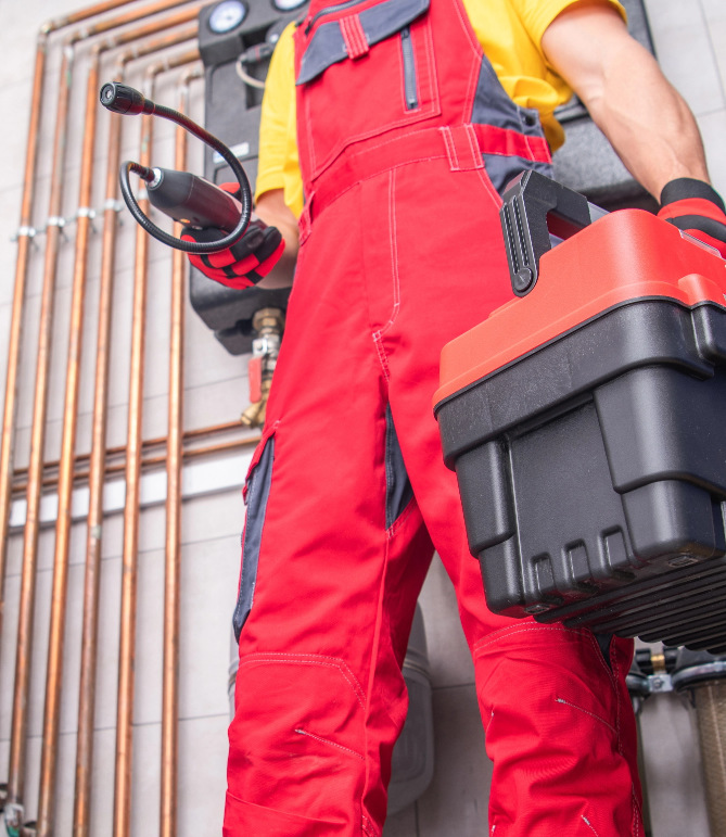 Man with tools to do installation