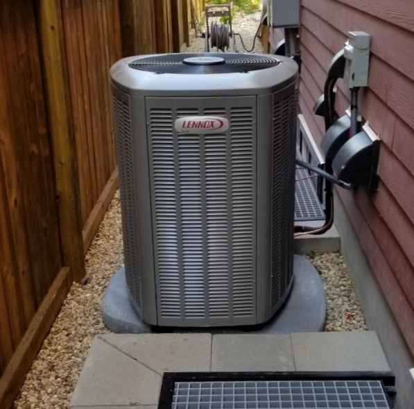 Single air conditioner outside home