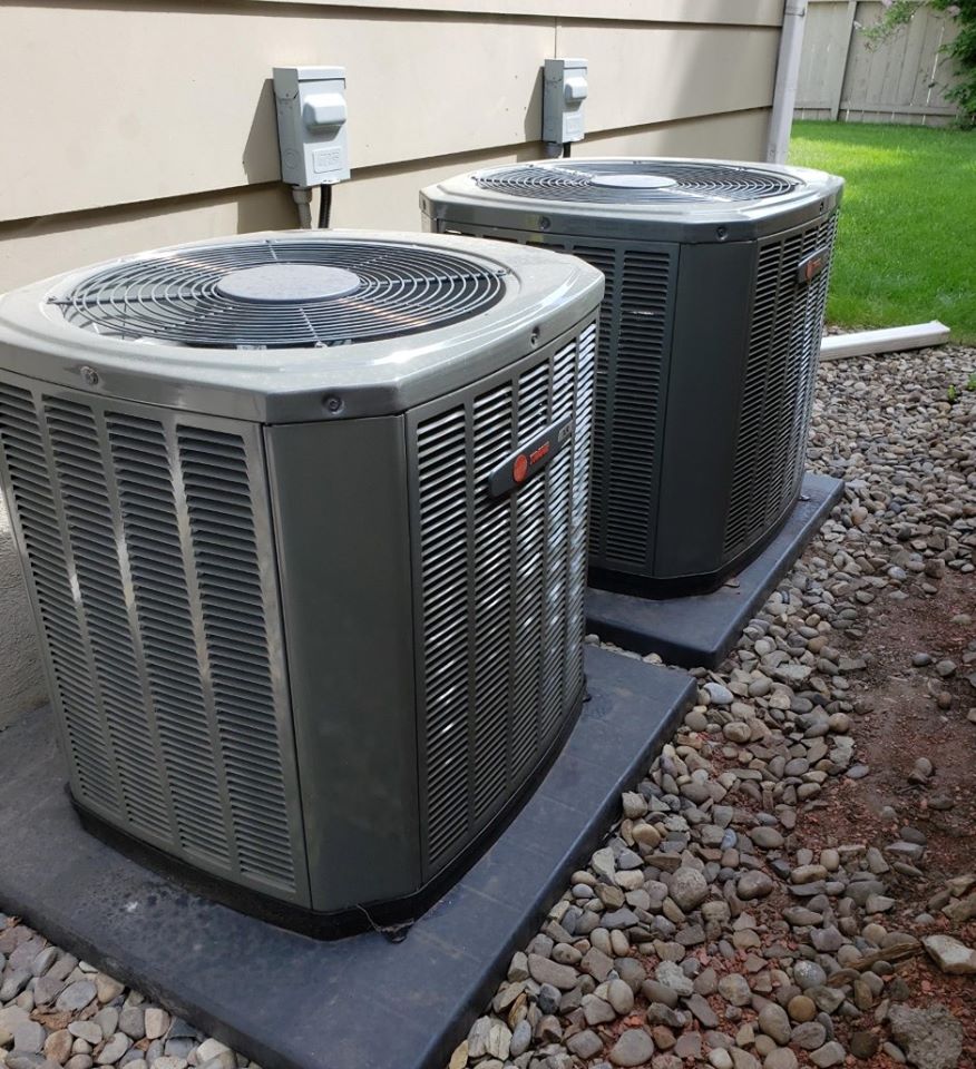 Two air conditioner outside residency