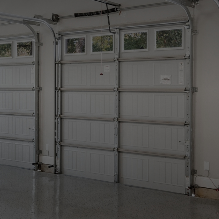 Garage white door