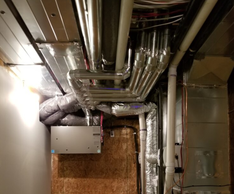 Heater panel installed wall